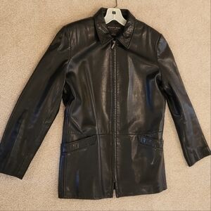 Ladies Size S Genuine Leather Midweight Coat by Golden Bear.